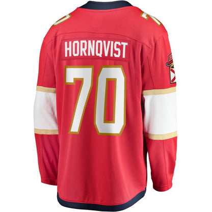 F.Panthers #70 Patric Hornqvist Fanatics Branded Home Breakaway Jersey  Red Stitched American Hockey Jersey UNEC