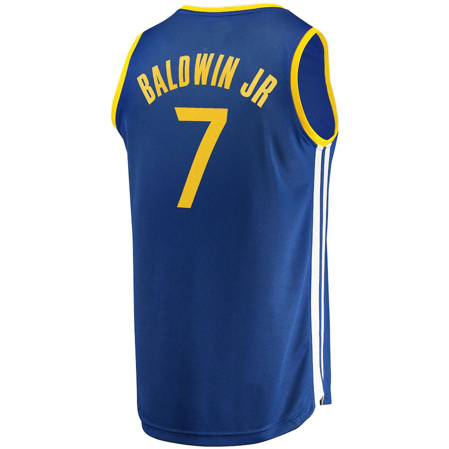 G.State Warriors #7 Patrick Baldwin Jr. Fanatics Branded 2021-22 Fast Break Replica Jersey Icon Edition Royal Stitched American Basketball Jersey UNEC