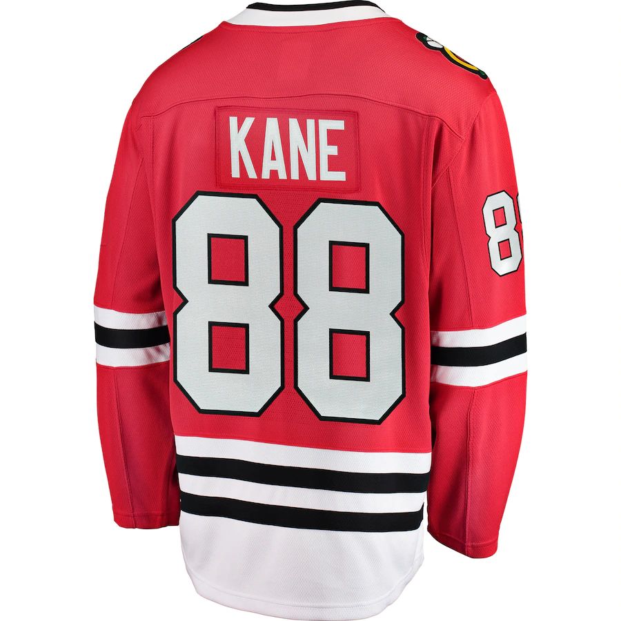 C.Blackhawks #88 Patrick Kane Fanatics Branded Breakaway Player Jersey Red Stitched American Hockey Jersey UNEC