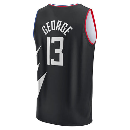 LA.Clippers #13 Paul George Fanatics Branded 2021-22 Fast Break Player Jersey Black Statement Edition Stitched American Basketball Jersey UNEC