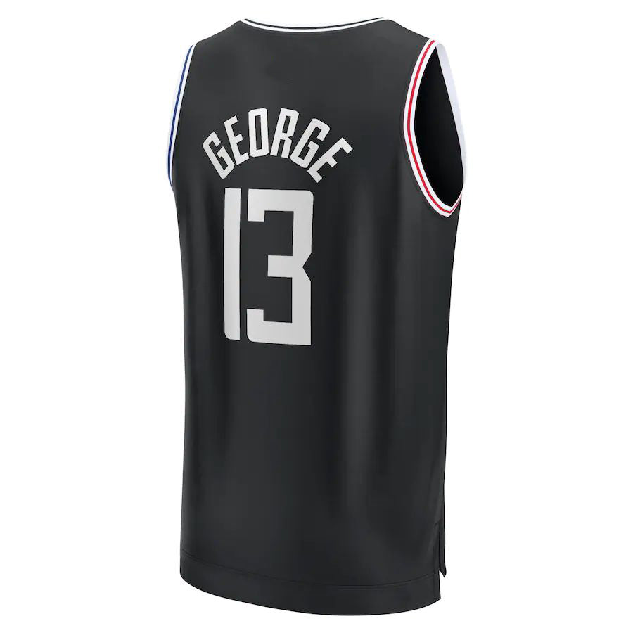 LA.Clippers #13 Paul George Fanatics Branded 2022-23 Fastbreak Jersey City Edition Black Stitched American Basketball Jersey UNEC