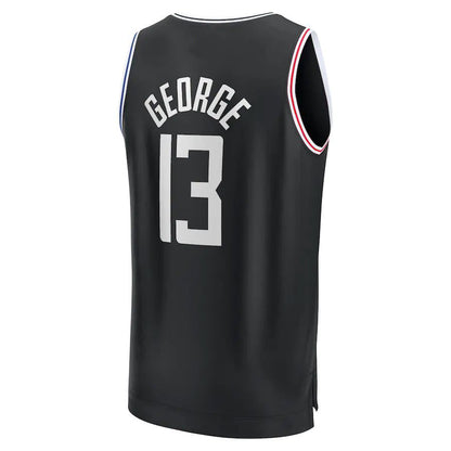 LA.Clippers #13 Paul George Fanatics Branded 2022-23 Fastbreak Jersey City Edition Black Stitched American Basketball Jersey UNEC