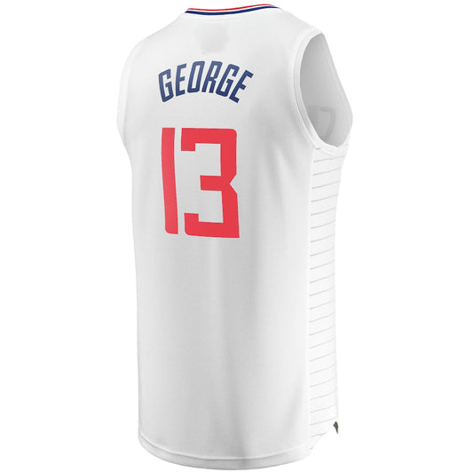 LA.Clippers #13 Paul George Fanatics Branded Fast Break Replica Jersey White Association Edition Stitched American Basketball Jersey UNEC