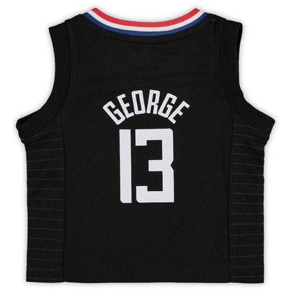 LA.Clippers #13 Paul George Jordan Brand Infant 2020-21 Jersey Statement Edition Black Stitched American Basketball Jersey UNEC