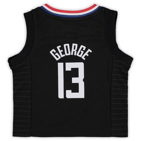 LA.Clippers #13 Paul George Jordan Brand Infant 2020-21 Jersey Statement Edition Black Stitched American Basketball Jersey UNEC