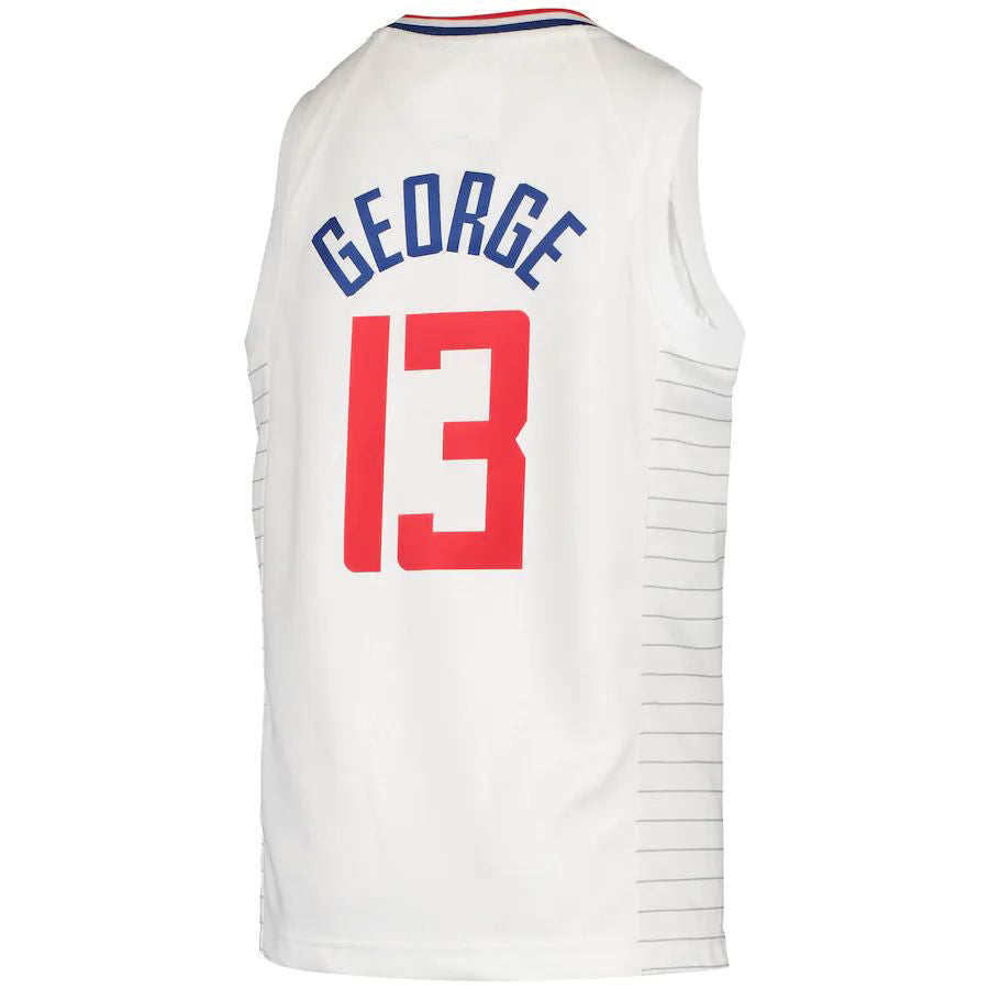 LA.Clippers #13 Paul George 2020-21 Swingman Jersey Association Edition White Stitched American Basketball Jersey UNEC