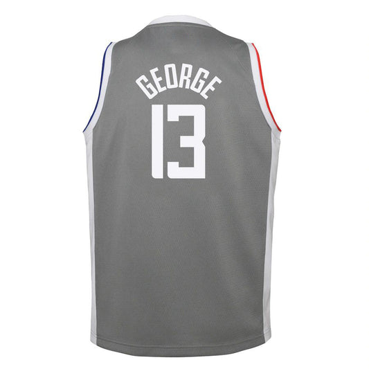 LA.Clippers #13 Paul George 2020-21 Swingman Player Jersey Gray Earned Edition Stitched American Basketball Jersey UNEC