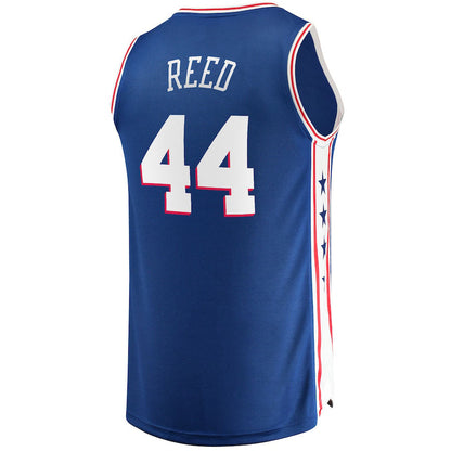 PH.76ers #44 Paul Reed Fanatics Branded 2021-22 Fast Break Replica Jersey Icon Edition Royal Stitched American Basketball Jersey UNEC