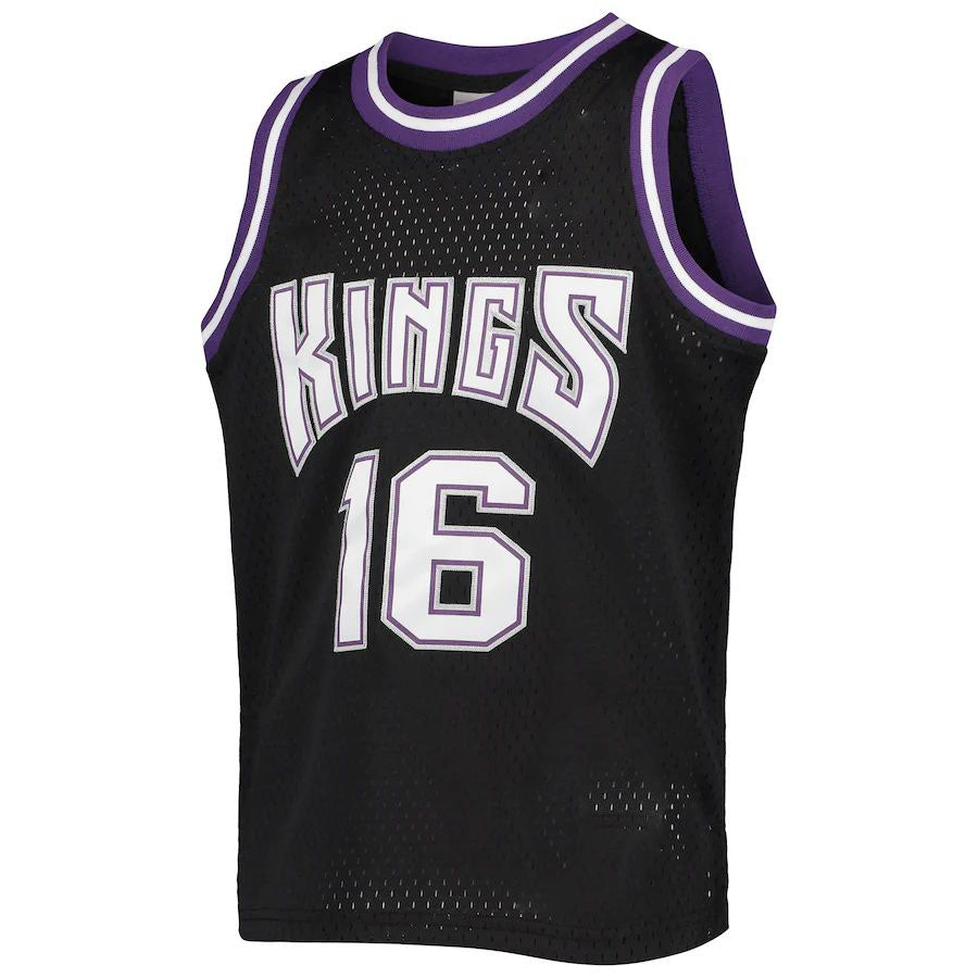 S.Kings #16 Peja Stojakovic Mitchell & Ness  Hardwood Classics Swingman Jersey Black Stitched American Basketball Jersey UNEC