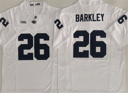 P.State Nittany Lions #26 Saquon Barkley White 2024 F.U.S.E. Stitched College Jerseys