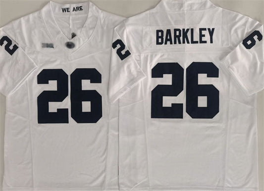 P.State Nittany Lions #26 Saquon Barkley White 2024 F.U.S.E. Stitched College Jerseys