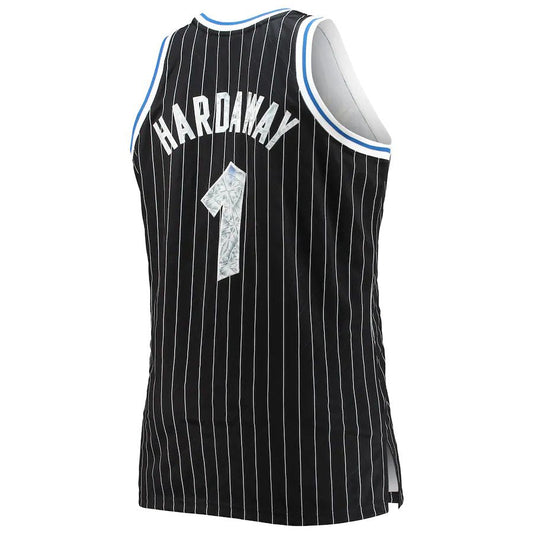 O.Magic #1 Penny Hardaway Mitchell & Ness Big & Tall 1994-95  75th Anniversary Diamond Swingman Jersey Black Stitched American Basketball Jersey UNEC