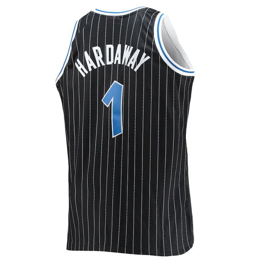 O.Magic #1 Penny Hardaway Mitchell & Ness Big & Tall 1994-95 Hardwood Classics Swingman Jersey Black Stitched American Basketball Jersey UNEC