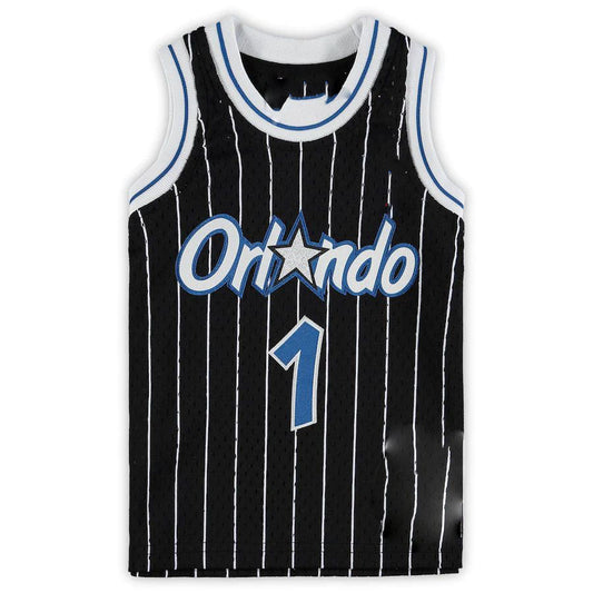 O.Magic #1 Penny Hardaway Mitchell & Ness Big & Tall 1994-95 Hardwood Classics Swingman Jersey Black Stitched American Basketball Jersey UNEC