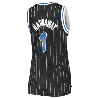O.Magic #1 Penny Hardaway Mitchell & Ness Women's Black 1994-95 Hardwood Classics Swingman Jersey Black Stitched American Basketball Jersey UNEC