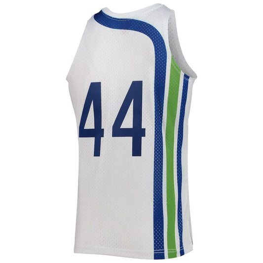 A.Hawks #44 Pete Maravich Mitchell & Ness 1970-71 Hardwood Classics Swingman Jersey White Stitched American Basketball Jersey UNEC