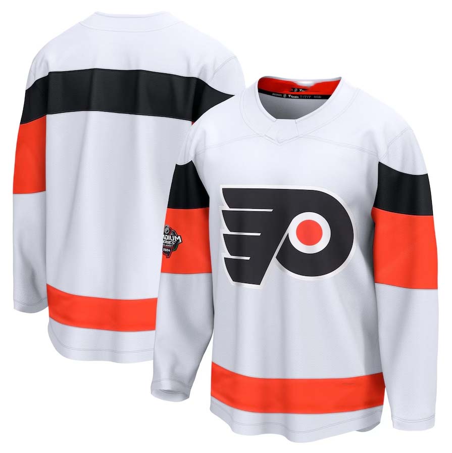 P.Flyers Fanatics 2024 Stadium Series Breakaway Jersey ¨C White Stitched American Hockey Jersey UNEC