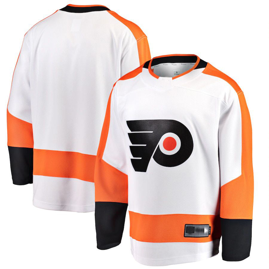 P.Flyers Fanatics Branded Breakaway Away Jersey White Stitched American Hockey Jersey UNEC