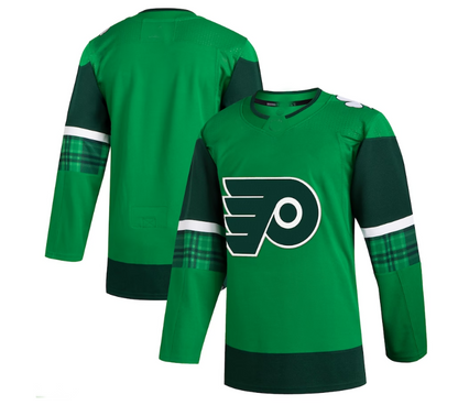 P.Flyers 2023 St. Patrick's Day Primegreen Authentic Jersey - Kelly Green Stitched American Hockey Jersey UNEC