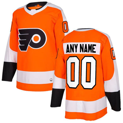 Custom P.Flyers Authentic Jersey Orange Stitched American Hockey Jersey UNEC