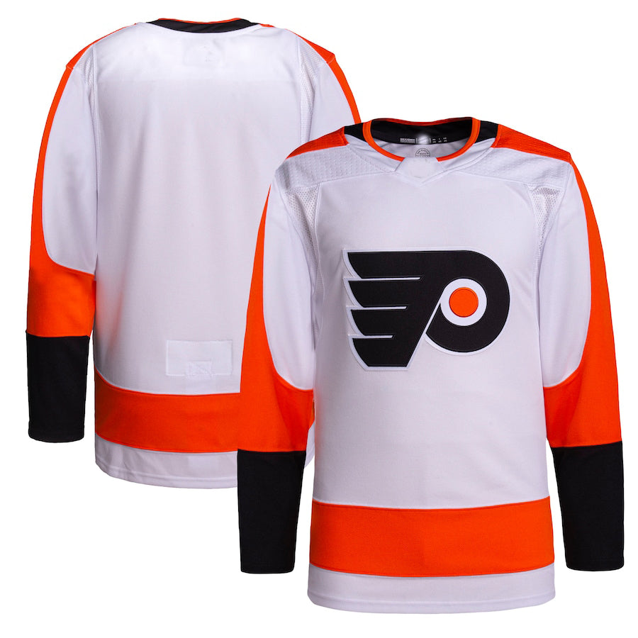 P.Flyers Away Authentic Pro Jersey White Stitched American Hockey Jersey UNEC