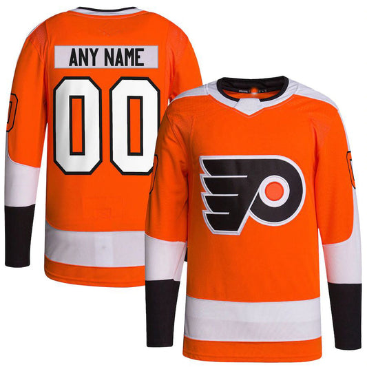 Custom P.Flyers Authentic Jersey Orange Stitched American Hockey Jersey UNEC