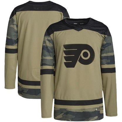 P.Flyers Military Appreciation Team Authentic Practice Jersey Camo Stitched American Hockey Jersey UNEC