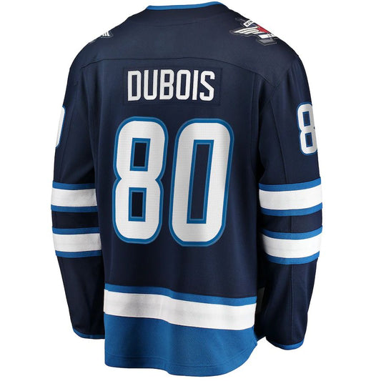W.Jets #80 Pierre-Luc Dubois Fanatics Branded Breakaway Player Jersey Navy Stitched American Hockey Jersey UNEC
