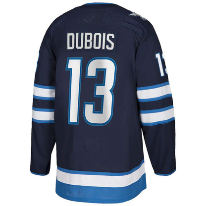 W.Jets #13 Pierre-Luc Dubois Home Authentic Player Jersey Navy Stitched American Hockey Jersey UNEC