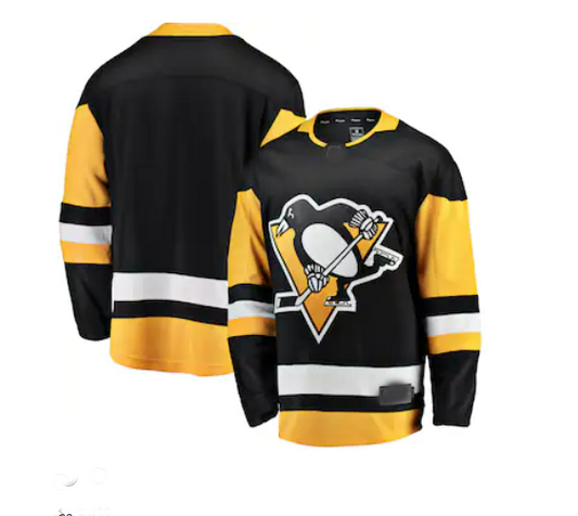 P.Penguins Fanatics Branded Breakaway Home Jersey Black Stitched American Hockey Jersey UNEC