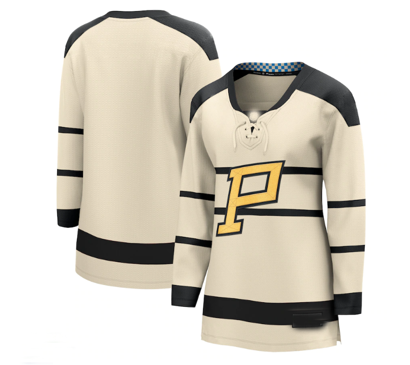 P.Penguins Fanatics Branded 2023 Winter Classic Blank Jersey - Cream Stitched American Hockey Jersey UNEC