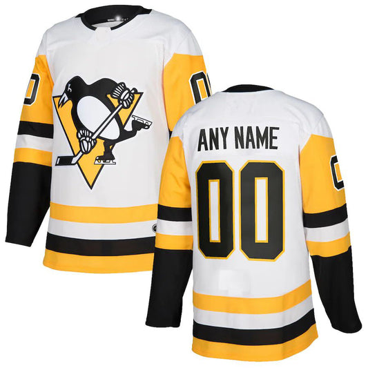 Custom P.Penguins Authentic White Stitched American Hockey Jersey UNEC