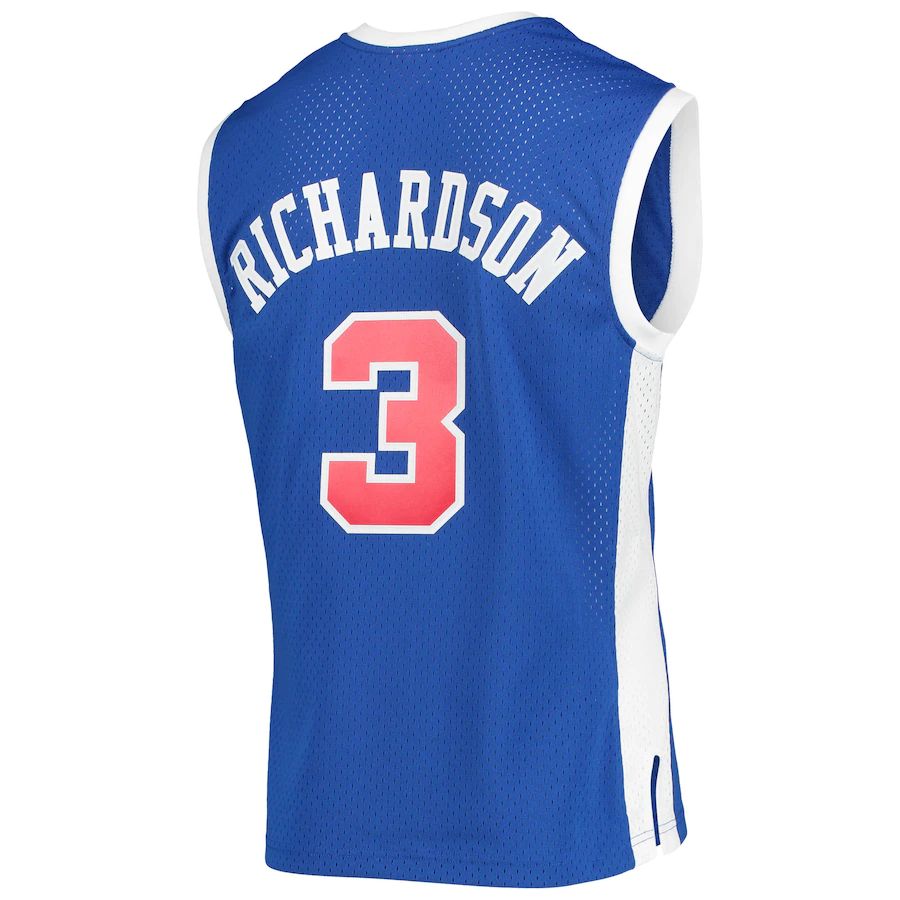 LA.Clippers #3 Quentin Richardson Mitchell & Ness 2002-03 Hardwood Classics Swingman Jersey Royal Stitched American Basketball Jersey UNEC