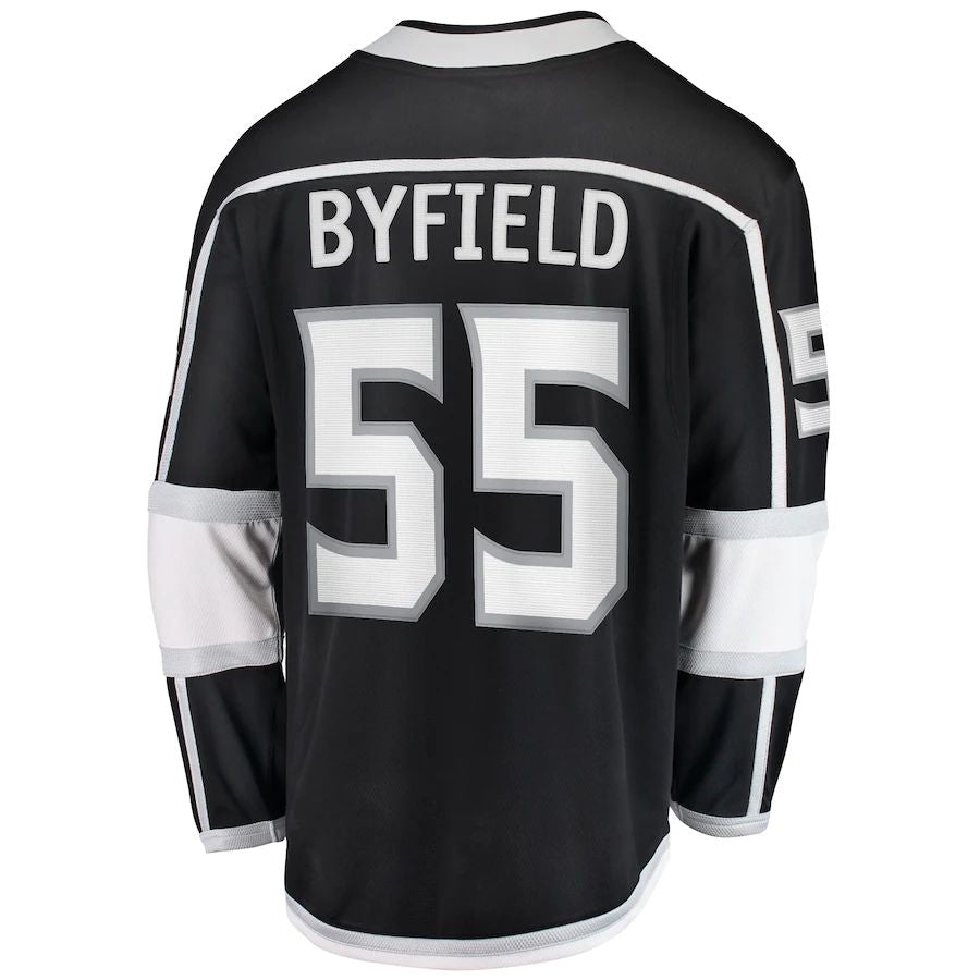 LA.Kings #55 Quinton Byfield Fanatics Branded Home Team Breakaway Player Jersey Black Stitched American Hockey Jersey UNEC