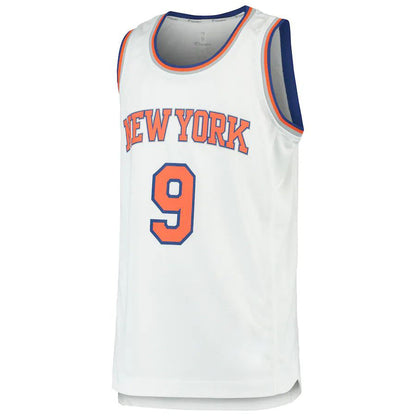 NY.Knicks #9 RJ Barrett Fanatics Branded  2019  Draft First Round Pick Fast Break Replica Jersey Association Edition White Stitched American Basketball Jersey UNEC
