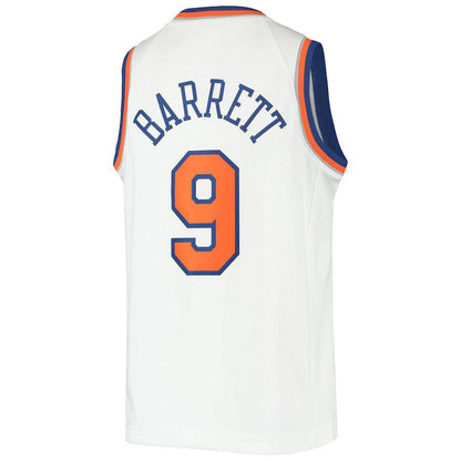 NY.Knicks #9 RJ Barrett  2019-20 Swingman Jersey  Association Edition White Stitched American Basketball Jersey UNEC