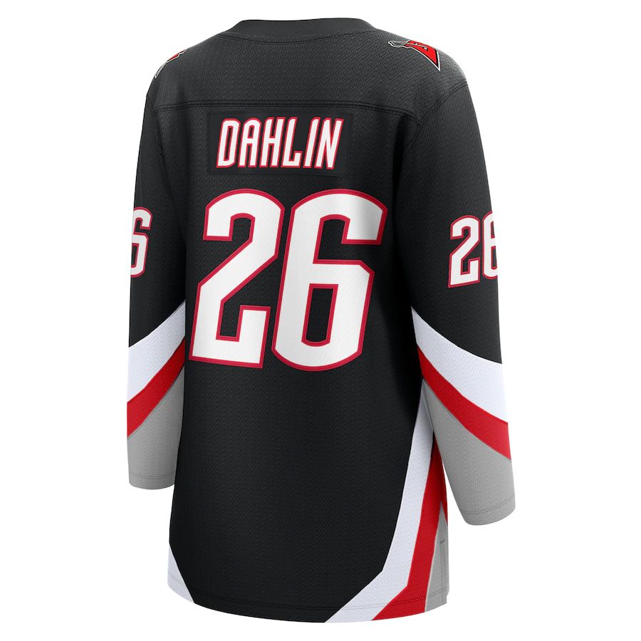 B.Sabres #26 Rasmus Dahlin Fanatics Branded Alternate Premier Breakaway Player Jersey Black Stitched American Hockey Jersey UNEC