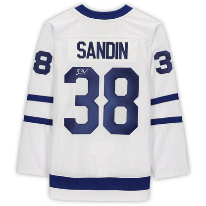 T.Maple Leafs #38 Rasmus Sandin Rasmus Sandin Fanatics Authentic Autographed White  Stitched American Hockey Jersey UNEC