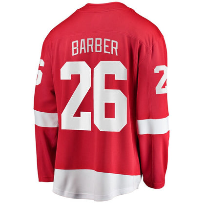 D.Red Wings #26 Riley Barber Fanatics Branded Home Breakaway Player Jersey Red Stitched American Hockey Jersey UNEC