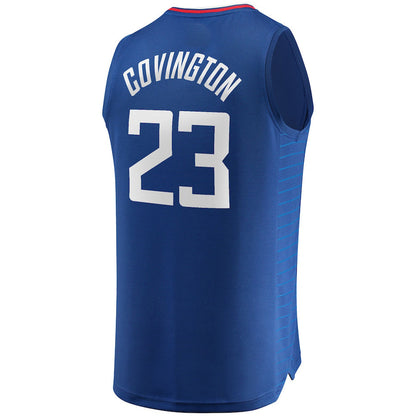 LA.Clippers #23 Robert Covington Fanatics Branded 2021-22 Fast Break Replica Jersey Icon Edition Royal Stitched American Basketball Jersey UNEC