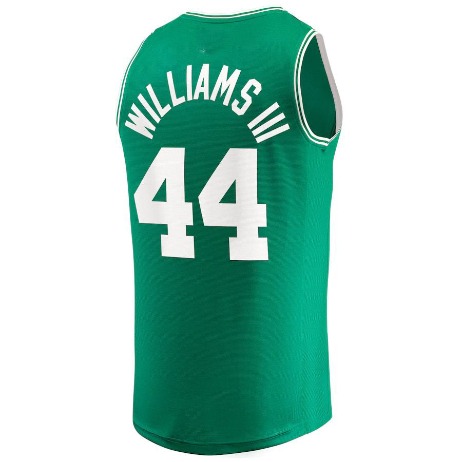 B.Celtics #44 Robert Williams III Fanatics Branded 2021-22 Fast Break Replica Jersey Icon Edition Kelly Green Stitched American Basketball Jersey UNEC