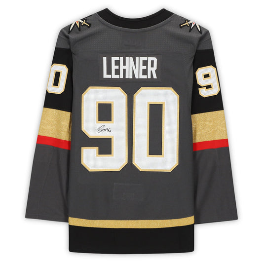 V.Golden Knights #90 Robin Lehner Fanatics Authentic Autographed Gray Hockey Jersey UNEC