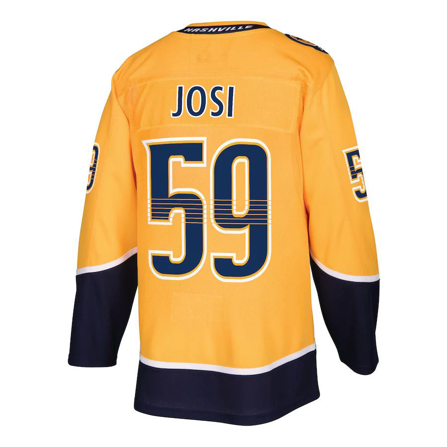 N.Predators #59 Roman Josi Home Authentic Player Jersey Gold Stitched American Hockey Jersey UNEC