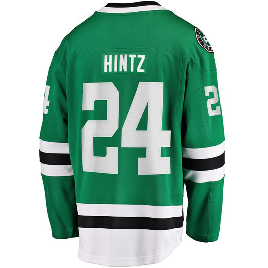 D.Stars #24 Roope Hintz Fanatics Branded Home Breakaway Player Jersey  Kelly Green Stitched American Hockey Jersey UNEC