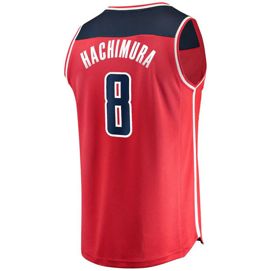 W.Wizards #8 Rui Hachimura Fanatics Branded Replica Fast Break Jersey Red Icon Edition Stitched American Basketball Jersey UNEC