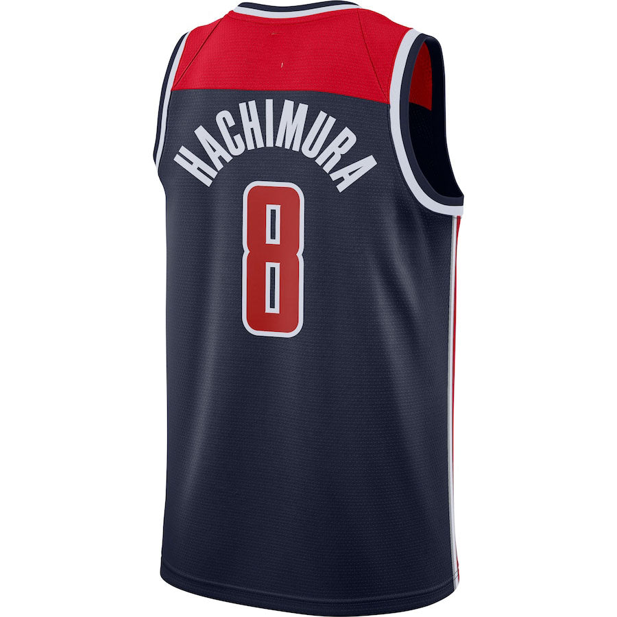 W.Wizards #8 Rui Hachimura Jordan Brand  Swingman Player Jersey Statement Edition Navy Stitched American Basketball Jersey UNEC