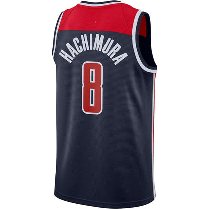 W.Wizards #8 Rui Hachimura Jordan Brand  Swingman Player Jersey Statement Edition Navy Stitched American Basketball Jersey UNEC