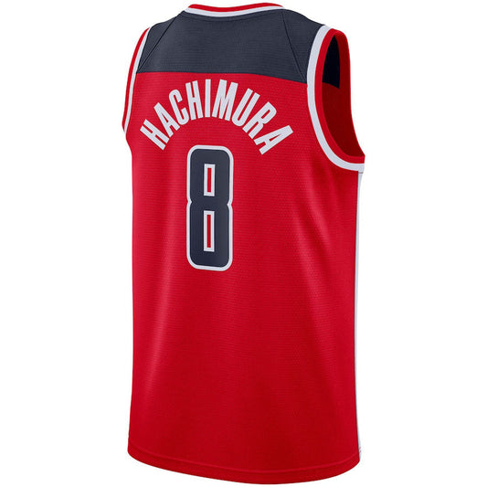 W.Wizards #8 Rui Hachimura Swingman Jersey Red Icon Edition Stitched American Basketball Jersey UNEC