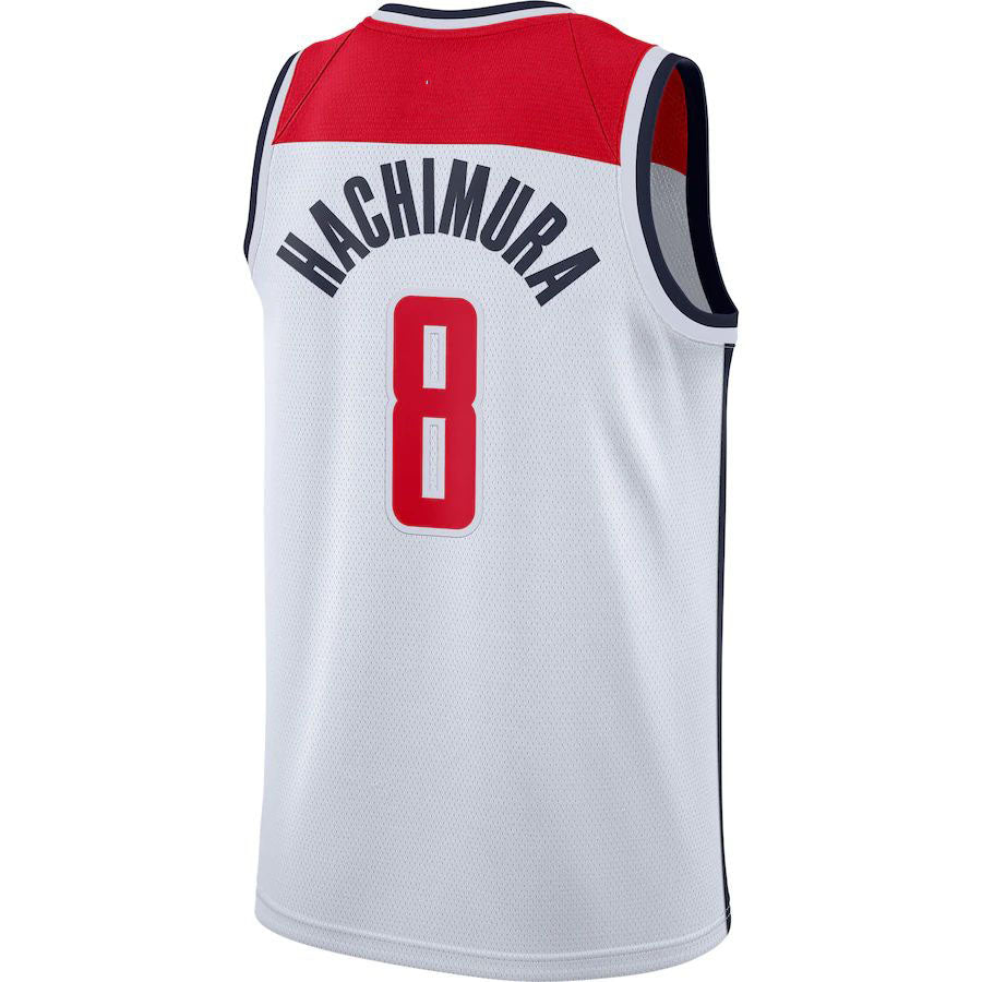 W.Wizards #8 Rui Hachimura Swingman Jersey White Association Edition Stitched American Basketball Jersey UNEC