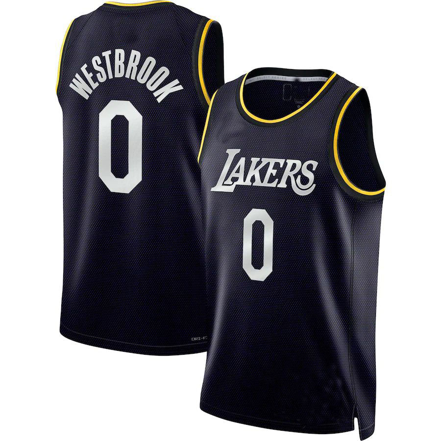 LA.Lakers #0 Russell Westbrook 2022 Select Series MVP Swingman Jersey  Black Stitched American Basketball Jersey UNEC